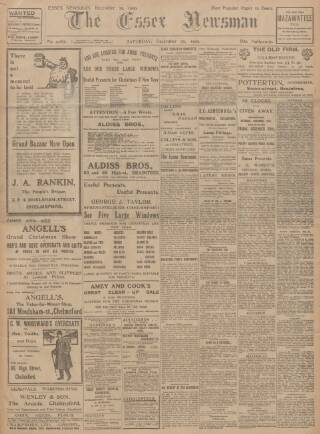 cover page of Essex Newsman published on December 25, 1909