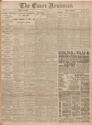 cover page of Essex Newsman published on January 26, 1929