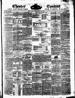 cover page of Chester Courant published on December 25, 1850