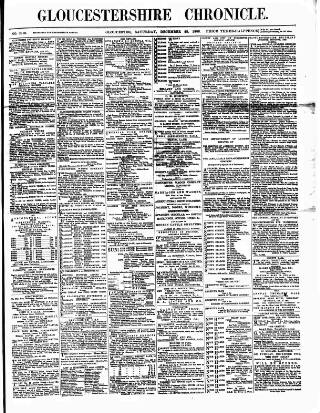 cover page of Gloucestershire Chronicle published on December 25, 1886