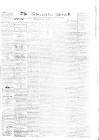 cover page of Worcester Herald published on November 23, 1844