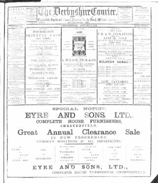 cover page of Derbyshire Courier published on January 26, 1901