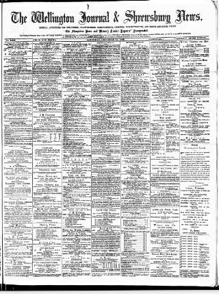 cover page of Wellington Journal published on December 25, 1886