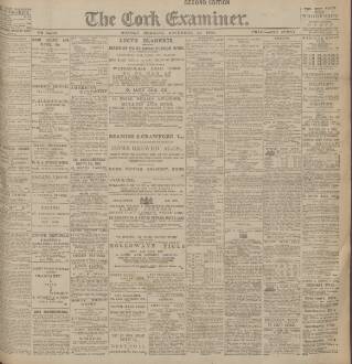 cover page of Cork Examiner published on November 23, 1903