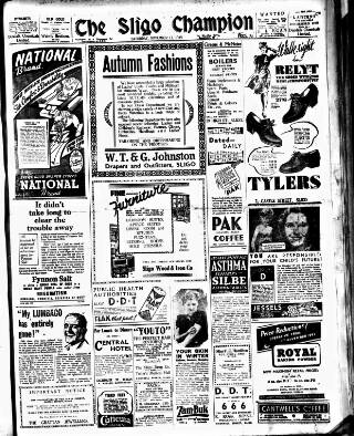 cover page of Sligo Champion published on November 17, 1945