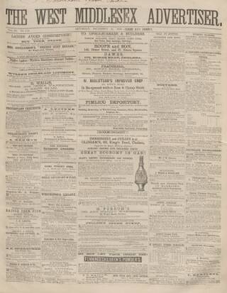 cover page of West Middlesex Advertiser and Family Journal published on December 25, 1858