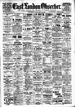 cover page of East London Observer published on January 26, 1907