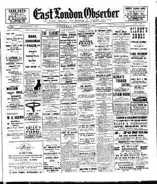 cover page of East London Observer published on December 25, 1926