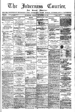 cover page of Inverness Courier published on November 23, 1906