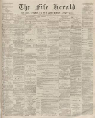 cover page of Fife Herald published on December 25, 1873