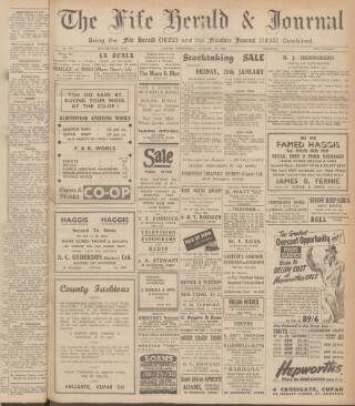 cover page of Fife Herald published on January 26, 1955