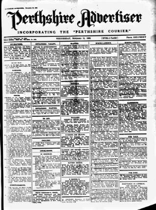 cover page of Perthshire Advertiser published on November 23, 1932