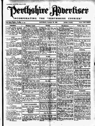 cover page of Perthshire Advertiser published on January 26, 1935