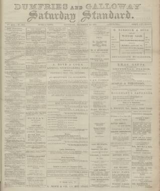 cover page of Dumfries and Galloway Standard published on December 25, 1915