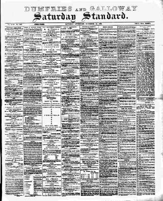 cover page of Dumfries and Galloway Standard published on November 23, 1889