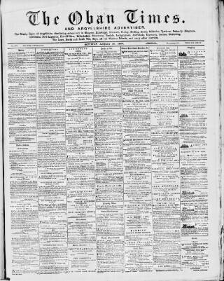 cover page of Oban Times and Argyllshire Advertiser published on January 26, 1895