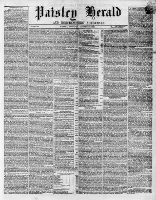 cover page of Paisley Herald and Renfrewshire Advertiser published on January 26, 1856