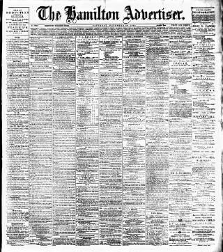 cover page of Hamilton Advertiser published on November 23, 1895