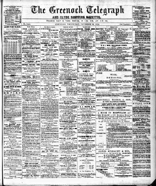 cover page of Greenock Telegraph and Clyde Shipping Gazette published on November 23, 1904