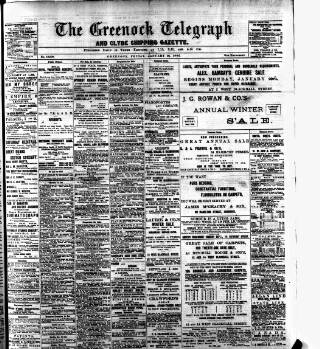 cover page of Greenock Telegraph and Clyde Shipping Gazette published on January 26, 1906