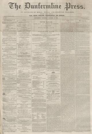 cover page of Dunfermline Press published on December 30, 1863