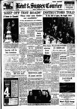 cover page of Kent & Sussex Courier published on January 26, 1962