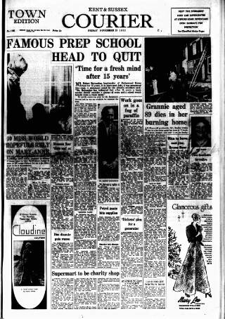 cover page of Kent & Sussex Courier published on November 23, 1973