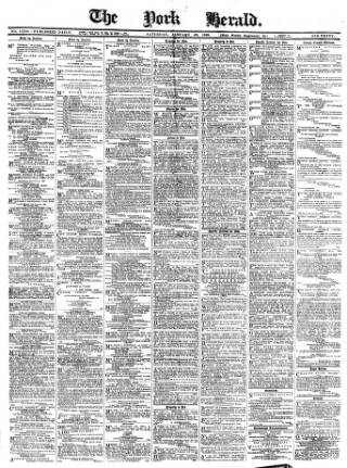 cover page of York Herald published on January 26, 1889