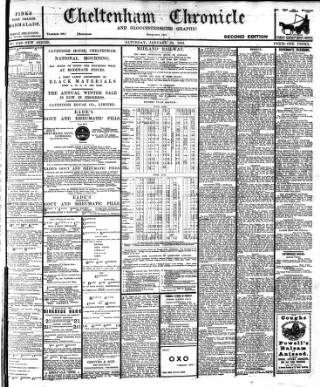 cover page of Cheltenham Chronicle published on January 26, 1901