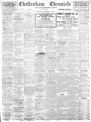 cover page of Cheltenham Chronicle published on November 23, 1907