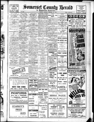 cover page of Taunton Courier and Western Advertiser published on December 25, 1943