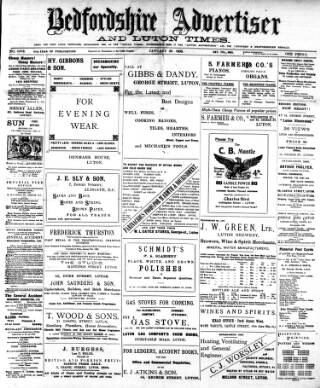 cover page of Luton Times and Advertiser published on January 26, 1906