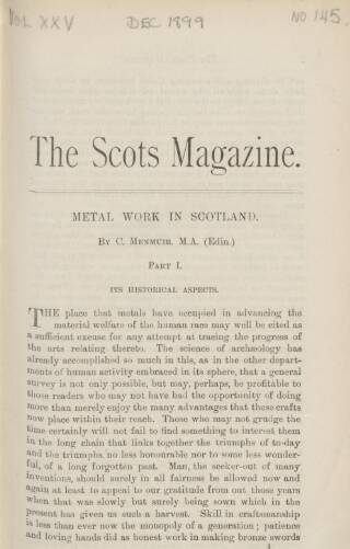 cover page of The Scots Magazine published on December 1, 1899