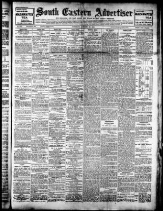 cover page of South Eastern Advertiser published on January 26, 1907