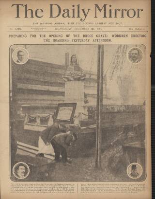 cover page of Daily Mirror published on December 25, 1907