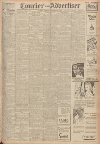 cover page of Dundee Courier published on December 25, 1945