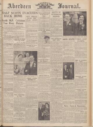 cover page of Aberdeen Weekly Journal published on November 23, 1939