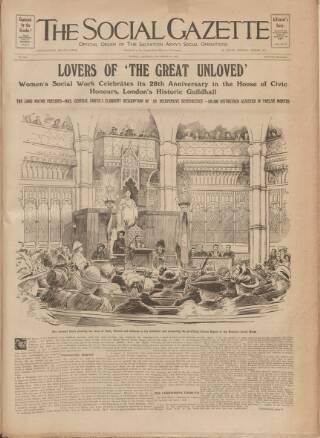 cover page of Social Gazette published on November 23, 1912