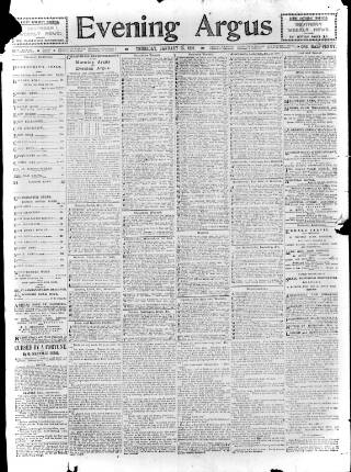 cover page of Brighton Argus published on January 26, 1899