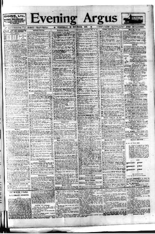 cover page of Brighton Argus published on November 23, 1910