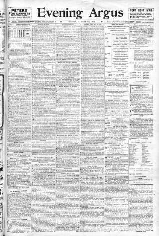 cover page of Brighton Argus published on December 24, 1912