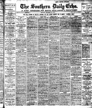 cover page of Southern Echo published on November 23, 1901