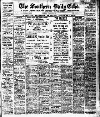 cover page of Southern Echo published on January 26, 1910