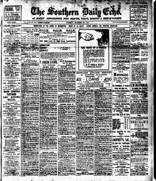 cover page of Southern Echo published on December 29, 1910