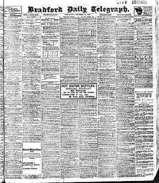 cover page of Bradford Daily Telegraph published on November 23, 1910