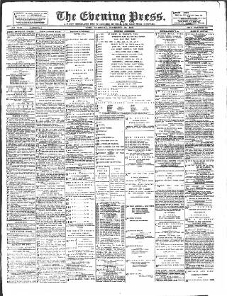 cover page of Yorkshire Evening Press published on November 23, 1893