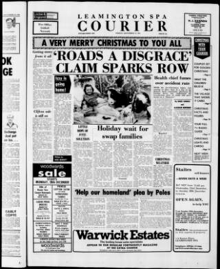 cover page of Leamington Spa Courier published on December 25, 1981