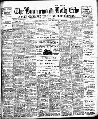 cover page of Bournemouth Daily Echo published on January 26, 1901