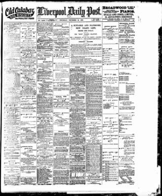 cover page of Liverpool Daily Post published on December 25, 1902