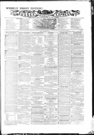 cover page of Sussex Express published on December 25, 1891